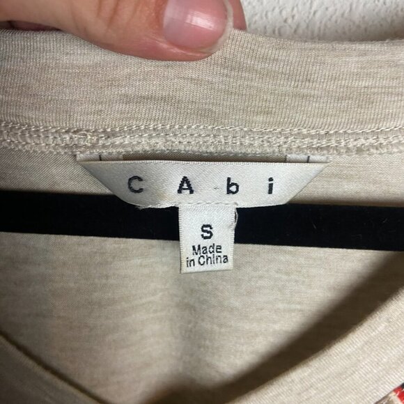 Cabi Size Small Silk Scarf Blouse Aztec Print Long Sleeve Oversized Flowy 768 - Picture 4 of 6